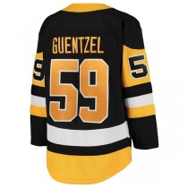 P.Penguins #59 Jake Guentzel Home Premier Player Jersey Black Stitched American Hockey Jerseys