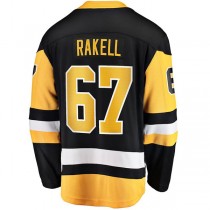 P.Penguins #67 Rickard Rakell Fanatics Branded Home Breakaway Player Jersey Black Stitched American Hockey Jerseys