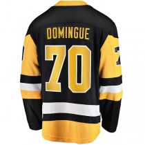 P.Penguins #70 Louis Domingue Fanatics Branded Home Breakaway Player Jersey Black Stitched American Hockey Jerseys