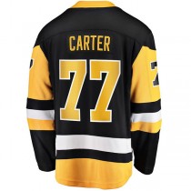 P.Penguins #77 Jeff Carter Fanatics Branded 2017-18 Home Breakaway Replica Jersey Black Stitched American Hockey Jerseys