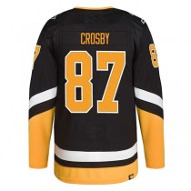 P.Penguins #87 Sidney Crosby 2021-22 Alternate Primegreen Authentic Pro Player Jersey Black Stitched American Hockey Jerseys
