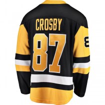 P.Penguins #87 Sidney Crosby Fanatics Branded Breakaway Player Jersey Black Stitched American Hockey Jerseys