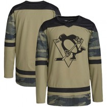 P.Penguins Military Appreciation Team Authentic Practice Jersey Camo Stitched American Hockey Jerseys