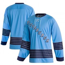 P.Penguins Team Classics Authentic Blank Jersey Light Blue Stitched American Hockey Jerseys