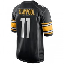 P.Steelers #11 Chase Claypool Black Game Jersey Stitched American Football Jerseys