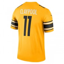 P.Steelers #11 Chase Claypool Gold Inverted Legend Jersey Stitched American Football Jerseys