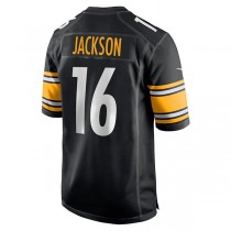 P.Steelers #16 Josh Jackson Black Game Player Jersey Stitched American Football Jerseys
