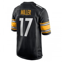 P.Steelers #17 Anthony Miller Black Game Jersey Stitched American Football Jerseys