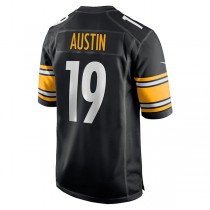 P.Steelers #19 Calvin Austin III Black Game Player Jersey Stitched American Football Jerseys