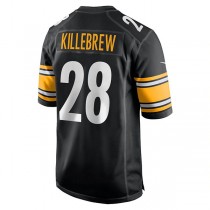 P.Steelers #28 Miles Killebrew Black Game Jersey Stitched American Football Jerseys