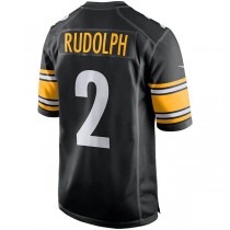 P.Steelers #2 Mason Rudolph Black Game Player Jersey Stitched American Football Jerseys