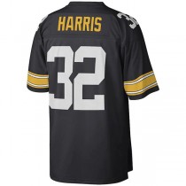 P.Steelers #32 Franco Harris Mitchell & Ness Black Legacy Replica Jersey Stitched American Football Jerseys