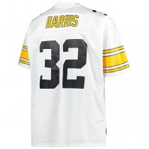 P.Steelers #32 Franco Harris Mitchell & Ness White Big & Tall 1976 Retired Player Replica Jersey Stitched American Football Jerseys