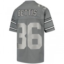 P.Steelers #36 Jerome Bettis Mitchell & Ness Charcoal 1996 Retired Player Metal Replica Jersey Stitched American Football Jerseys