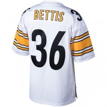 P.Steelers #36 Jerome Bettis Mitchell & Ness White 2005 Authentic Throwback Retired Player Jersey Stitched American Football Jerseys