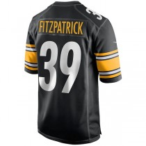 P.Steelers #39 Minkah Fitzpatrick Black Game Jersey Stitched American Football Jerseys
