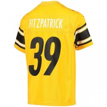 P.Steelers #39 Minkah Fitzpatrick Gold Inverted Team Game Jersey Stitched American Football Jerseys