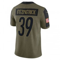 P.Steelers #39 Minkah Fitzpatrick Olive 2021 Salute To Service Limited Player Jersey Stitched American Football Jerseys