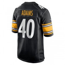 P.Steelers #40 Andrew Adams Black Game Player Jersey Stitched American Football Jerseys