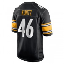 P.Steelers #46 Christian Kuntz Black Game Jersey Stitched American Football Jerseys