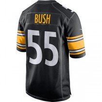 P.Steelers #55 Devin Bush Black Game Player Jersey Stitched American Football Jerseys
