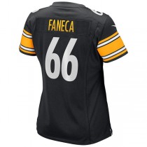P.Steelers #66 Alan Faneca Black Game Retired Player Jersey Stitched American Football Jerseys