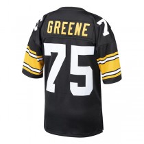 P.Steelers #75 Joe Greene Mitchell & Ness Black 1975 Authentic Throwback Retired Play Stitched American Football Jerseys