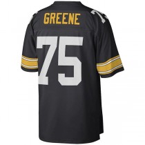P.Steelers #75 Joe Greene Mitchell & Ness Black Legacy Replica Jersey Stitched American Football Jerseys