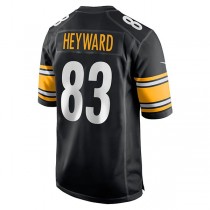 P.Steelers #83 Connor Heyward Black Game Player Jersey Stitched American Football Jerseys