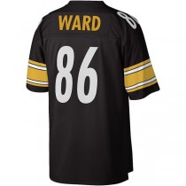 P.Steelers #86 Hines Ward Mitchell & Ness Black Legacy Replica Jersey Stitched American Football Jerseys
