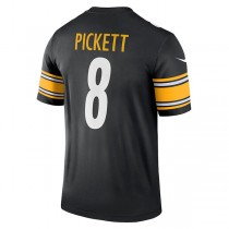 P.Steelers #8 Kenny Pickett Black Legend Jersey Stitched American Football Jerseys