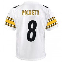 P.Steelers #8 Kenny Pickett White Team Game Jersey Stitched American Football Jerseys