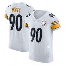 P.Steelers #90 T.J. Watt White Vapor Elite Player Jersey Stitched American Football Jerseys