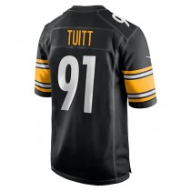 P.Steelers #91 Stephon Tuitt Black Game Team Jersey Stitched American Football Jerseys