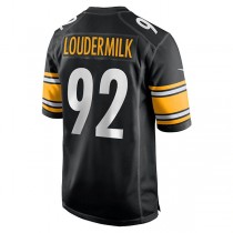 P.Steelers #92 Isaiahh Loudermilk Black Game Jersey Stitched American Football Jerseys
