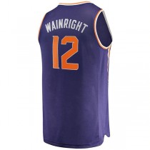 P.Suns #12 Ish Wainright Fanatics Branded 2021-22 Fast Break Replica Jersey Icon Edition Purple Stitched American Basketball Jersey