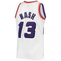 P.Suns #13 Steve Nash Mitchell & Ness 1996-1997 Authentic Hardwood Classics Swingman Jersey White Stitched American Basketball Jersey