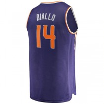 P.Suns #14 Cheick Diallo Fanatics Branded Fast Break Replica Player Jersey Icon Edition Purple Stitched American Basketball Jersey