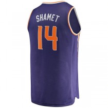 P.Suns #14 Landry Shamet Fanatics Branded 2021-22 Fast Break Replica Jersey Icon Edition Purple Stitched American Basketball Jersey