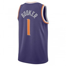 P.Suns #1 Devin Booker Unisex 2022-23 Swingman Jersey Icon Edition Purple Stitched American Basketball Jersey