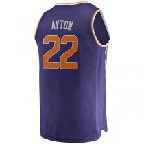 P.Suns #22 DeAndre Ayton Fanatics Branded Fast Break Replica Jersey Icon Edition Purple Stitched American Basketball Jersey