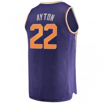P.Suns #22 DeAndre Ayton Fanatics Branded Fast Break Replica Jersey Icon Edition Purple Stitched American Basketball Jersey