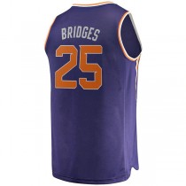 P.Suns #25 Mikal Bridges Fanatics Branded Fast Break Replica Jersey Icon Edition Purple Stitched American Basketball Jersey