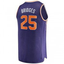 P.Suns #25 Mikal Bridges Fanatics Branded Fast Break Replica Player Jersey Icon Edition Purple Stitched American Basketball Jersey