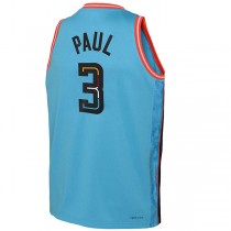 P.Suns #3 Chris Paul 2022-23 Swingman Jersey City Edition Turquoise Stitched American Basketball Jersey