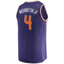 P.Suns #4 Duane Washington Jr. Fanatics Branded 2022-23 Fast Break Replica Player Jersey Icon Purple Stitched American Basketball Jersey