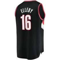 P.Trail Blazers #16 CJ Elleby Fanatics Branded 2021-22 Fast Break Replica Jersey Icon Edition Black Stitched American Basketball Jersey
