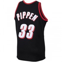 P.Trail Blazers #33 Scottie Pippen Mitchell & Ness 1999-00 Hardwood Classics Swingman Jersey Black Stitched American Basketball Jersey