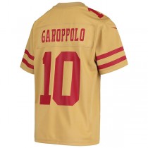 SF.49ers #10 Jimmy Garoppolo Gold Inverted Game Jersey Stitched American Football Jerseys