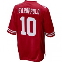 SF.49ers #10 Jimmy Garoppolo Scarlet Game Jersey Stitched American Football Jersey